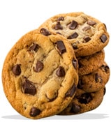 stack of cookies with m&m's