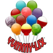 different flavors of yummy lix lollipops 