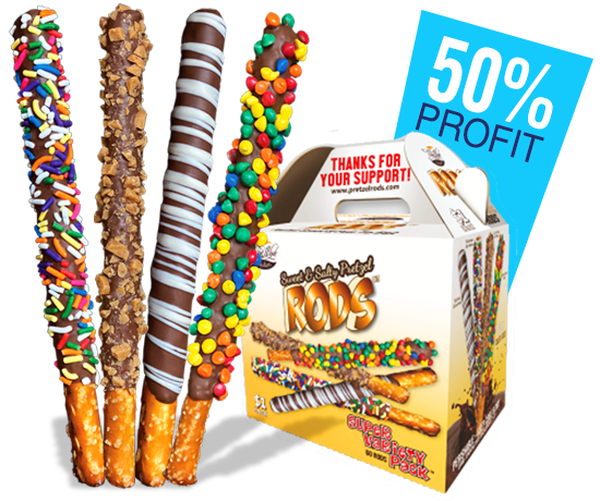 Pretzel rod fundraiser